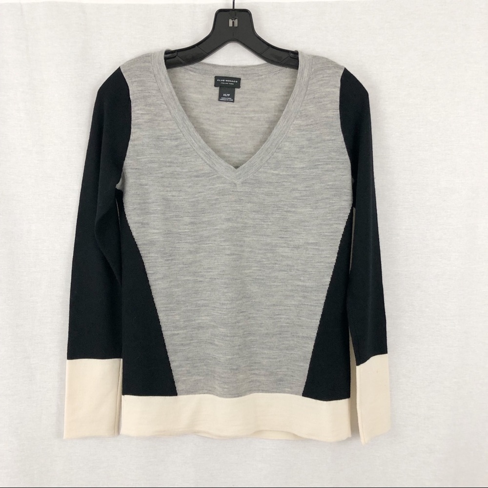 Club Monaco Italian Yarn V Neck Sweater | XSmall
